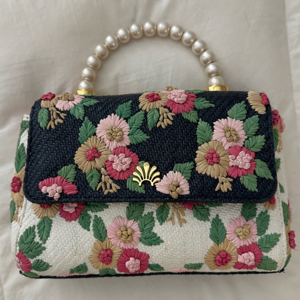 Lele Sadoughi Tabitha Embroidery Tophandle Bag